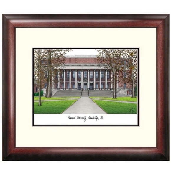 Harvard University Alumnus Framed Lithographic Print – Campus Images MA992 – NIB - Picture 1 of 4